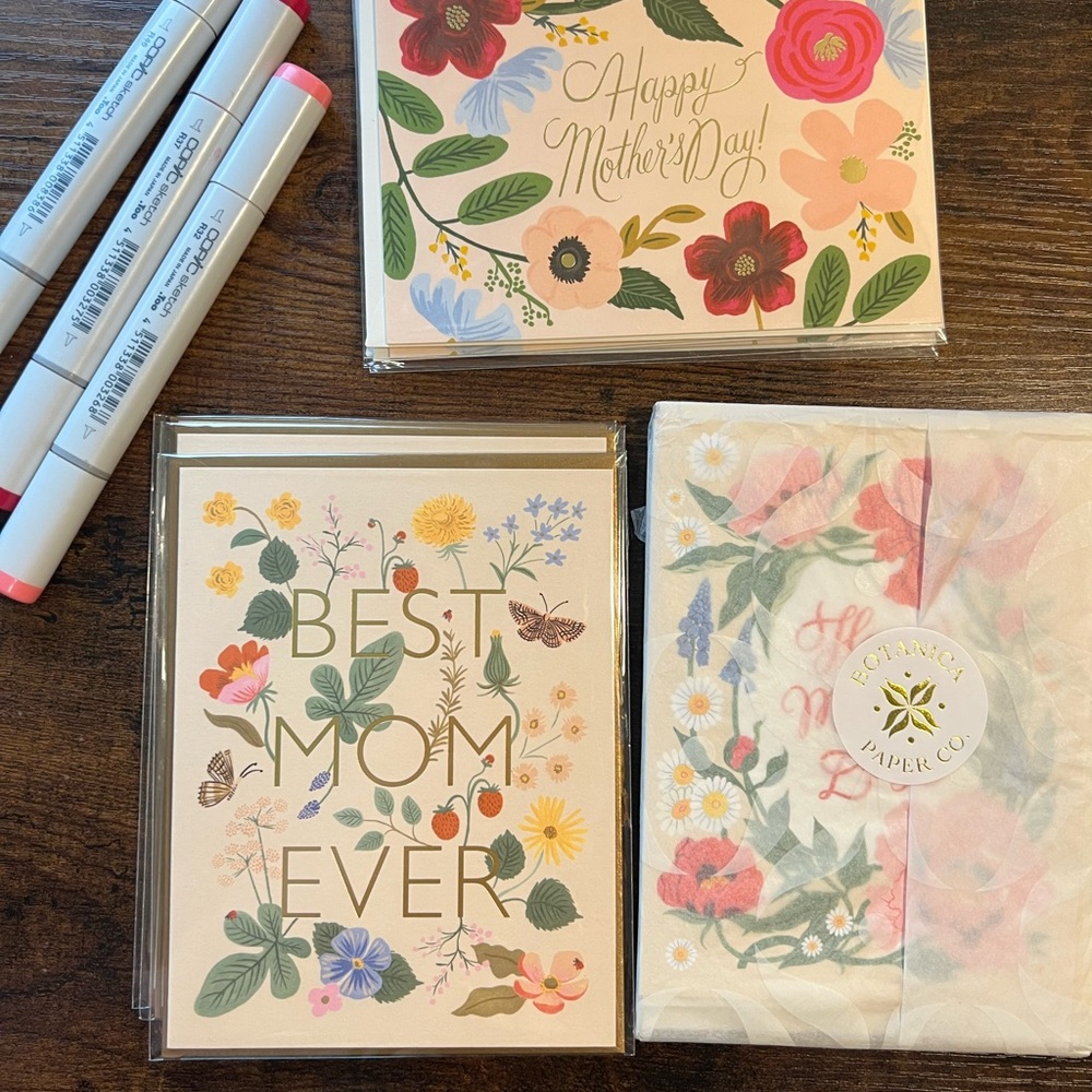 Floral Mother's Day Cards Set